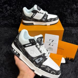LV TRAINER BLANCA Y NEGRA DENIM